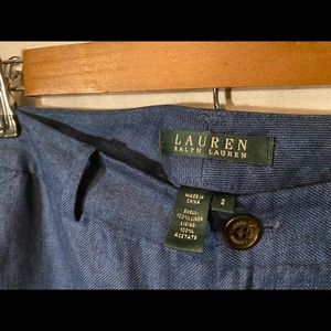 Lauren by Ralph Lauren Linen wise leg trousers
